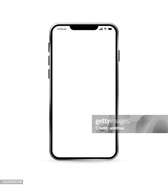 phone mockup detail - phone plain background stock illustrations