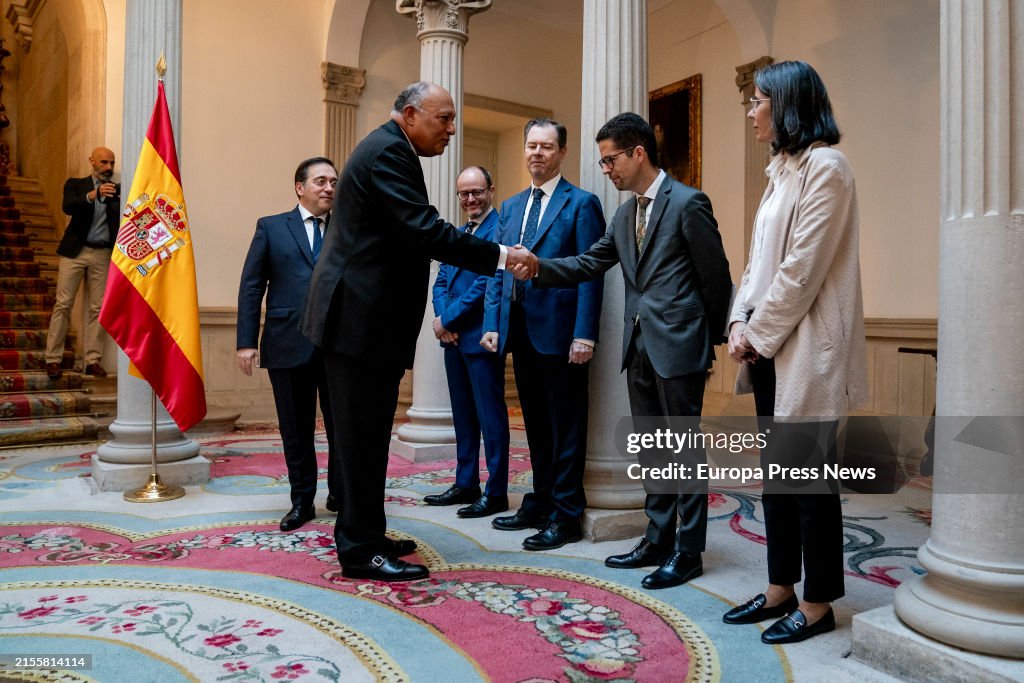 Albares Holds A Meeting With His Counterpart From The Arab Republic Of Egypt, Sameh Shoukry