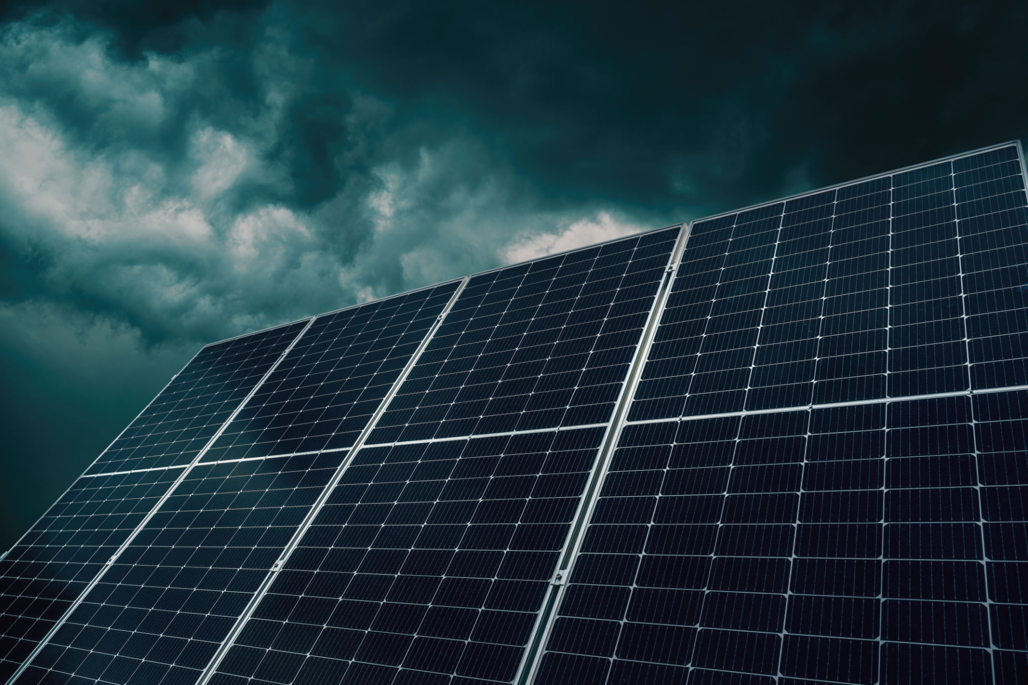 solar panel storm