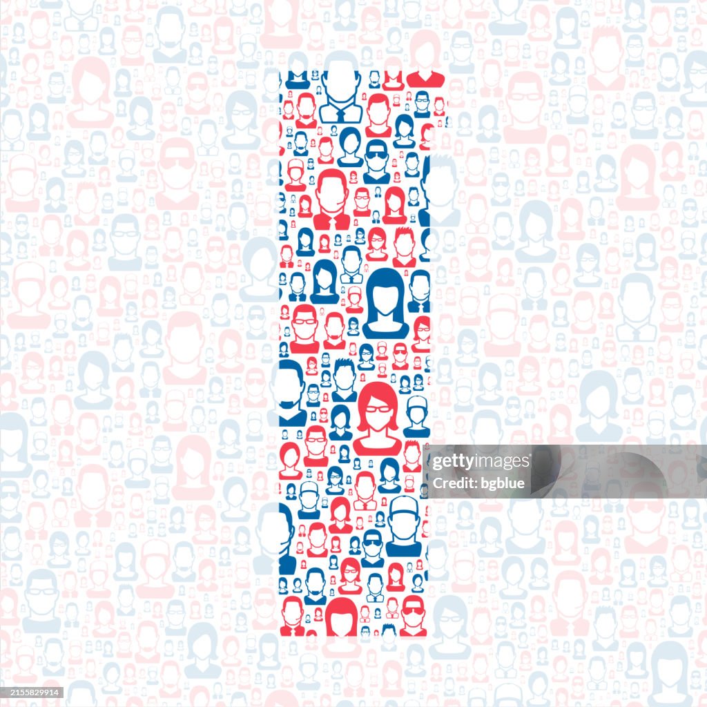 Washington County, Oklahoma. Map with blue and red People