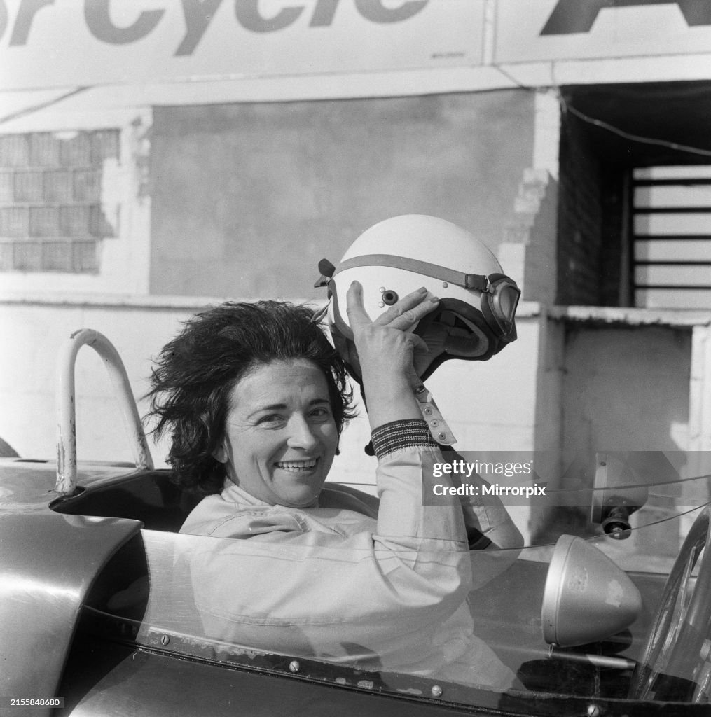 Motor racing driver Janet Hutton 1965