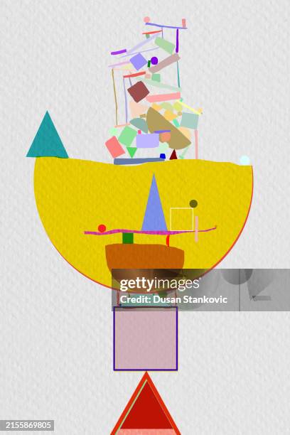 balance - pile of rocks white background stock illustrations