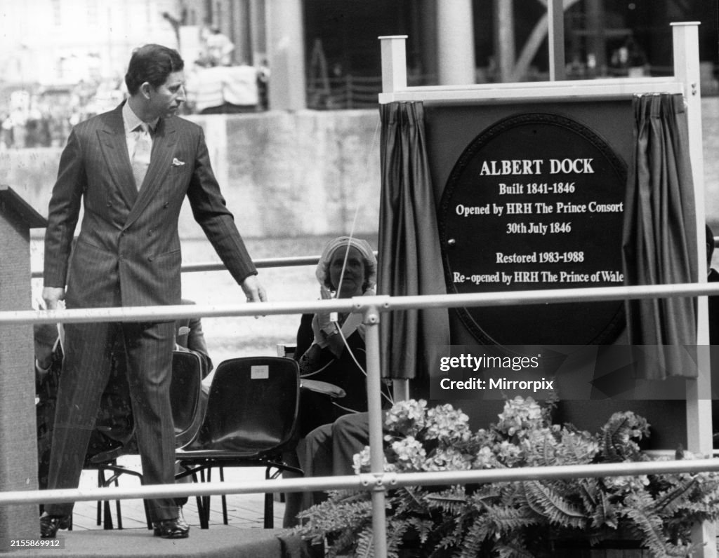 The Prince of Wales reopens the Albert Dock