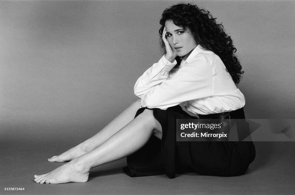 Andie Macdowell Sittin By The Side Of The Road Andie MacDowell, American actress and model, who is starring in the
