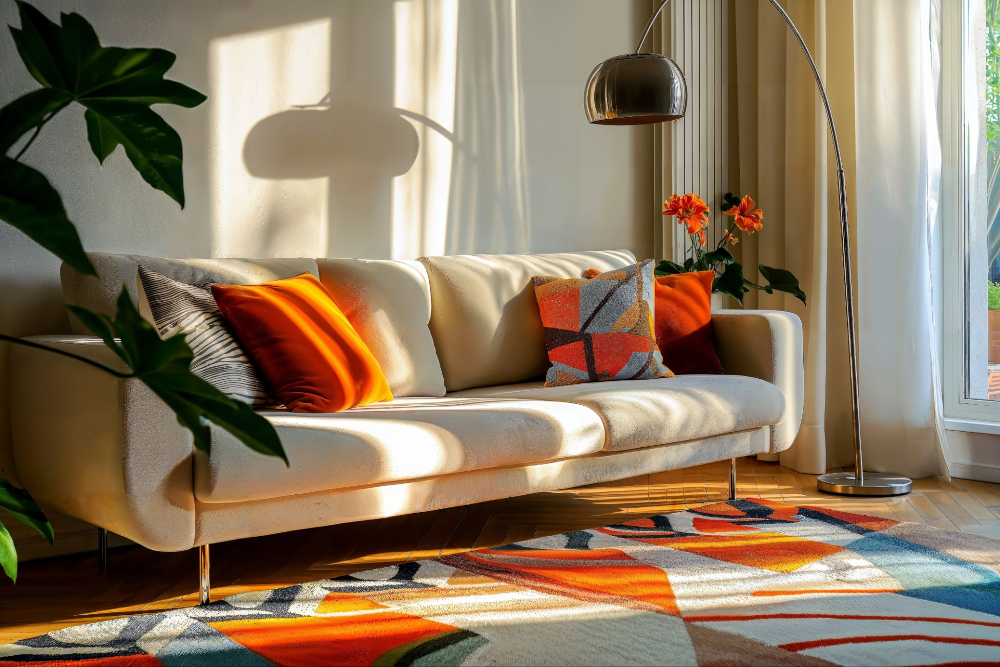 sofa in living room