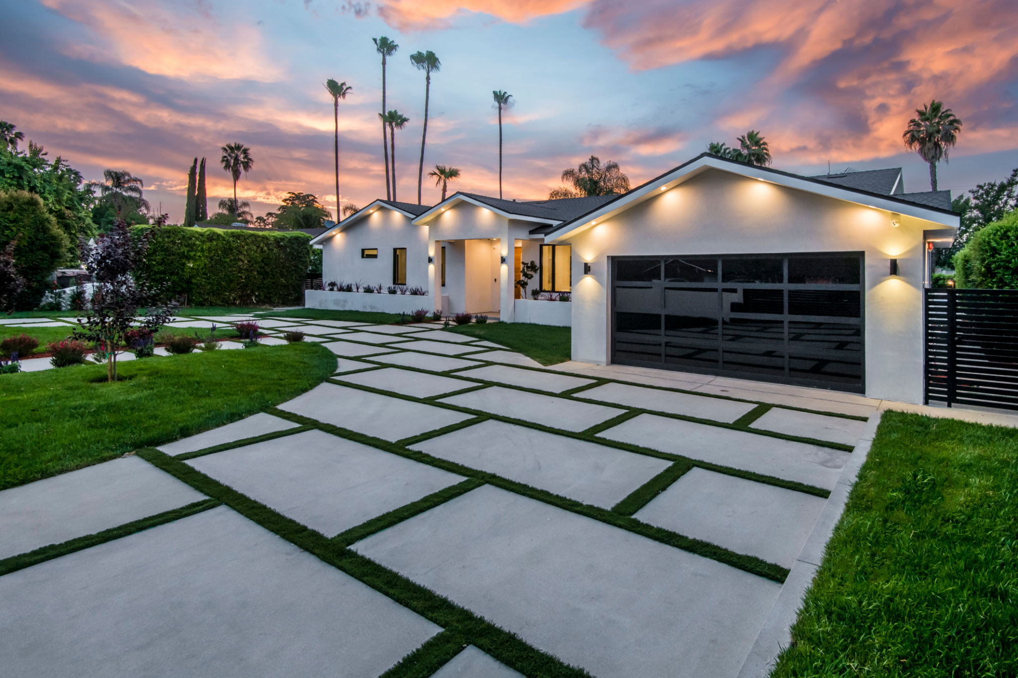 modern driveway
