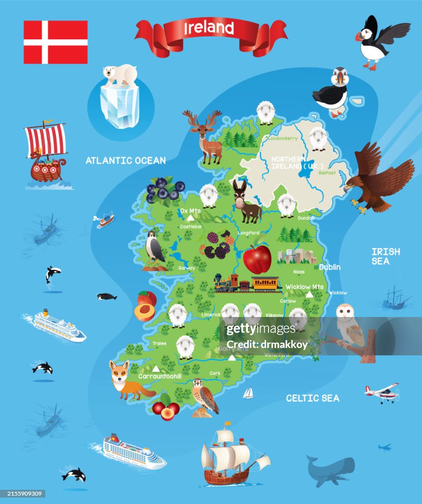 Travel map of Ireland