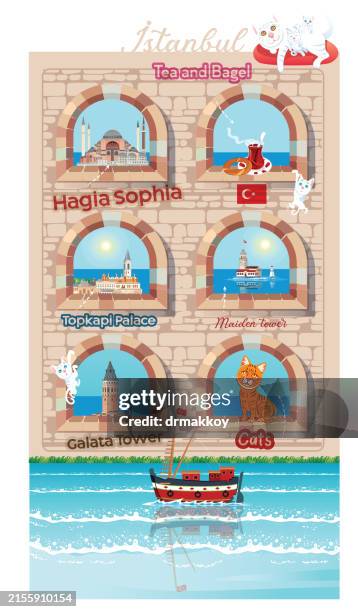 istanbul and symbols - grand bazaar stock illustrations