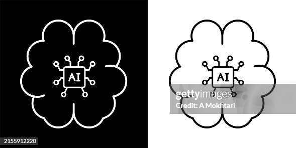 Artificial intelligence icon, brain, intelligence... Artificial intelligence icon, brain, intelligence...