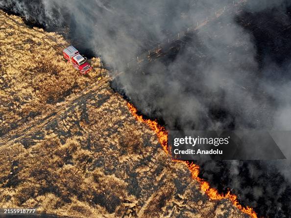 Poleline fire in Merced County of California Poleline fire in Merced County of California