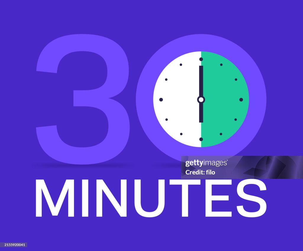 Thirty 30 Minutes Time Clock Design