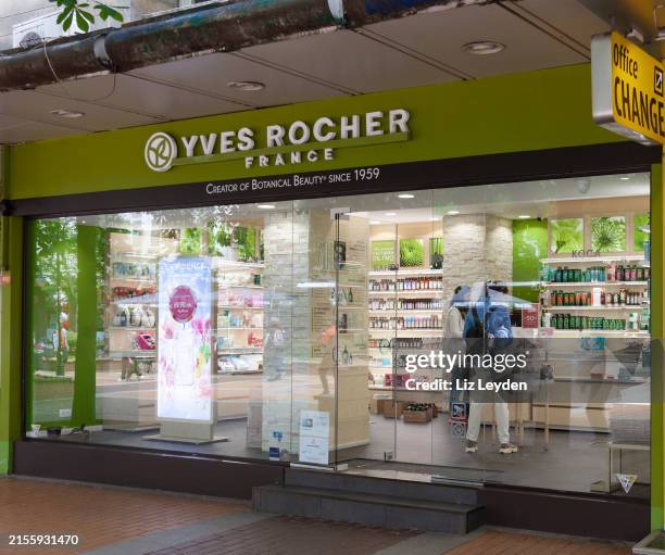 yves rocher shop in central sofia, bulgaria - brand name stock pictures, royalty-free photos & images