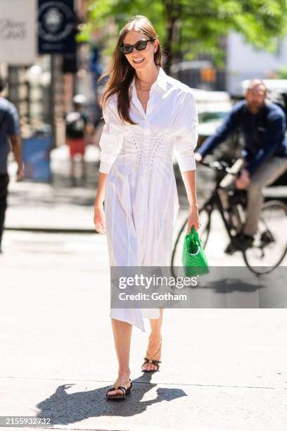 Karlie Kloss is seen in SoHo on June 03, 2024 in New York City.
