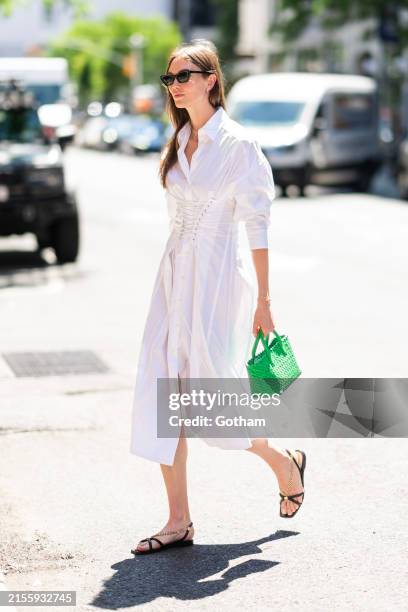 Karlie Kloss is seen in SoHo on June 03, 2024 in New York City.