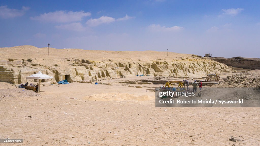 Archeological excavations at necropolis of Saqqara