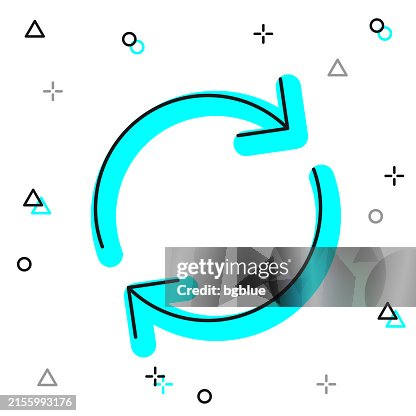 Refresh. Line icon on white background Refresh. Line icon on white background