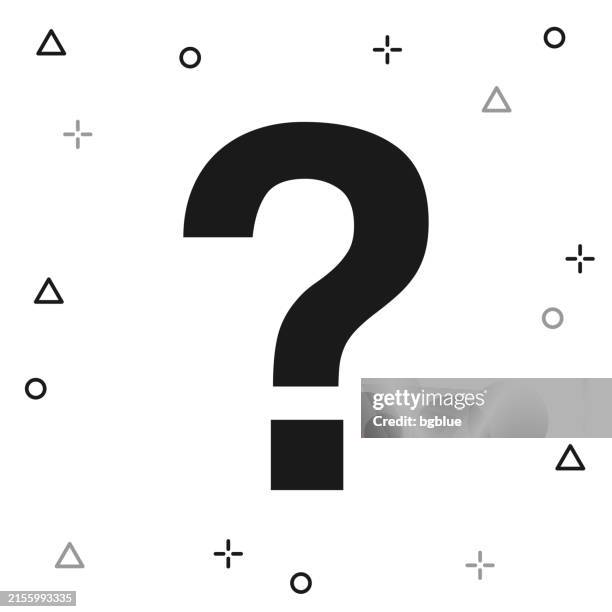 question mark. icon on white background - interview process icons stock illustrations