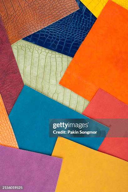 macro abstract close-up texture, textile of multi-color leather background. - polyester stock pictures, royalty-free photos & images