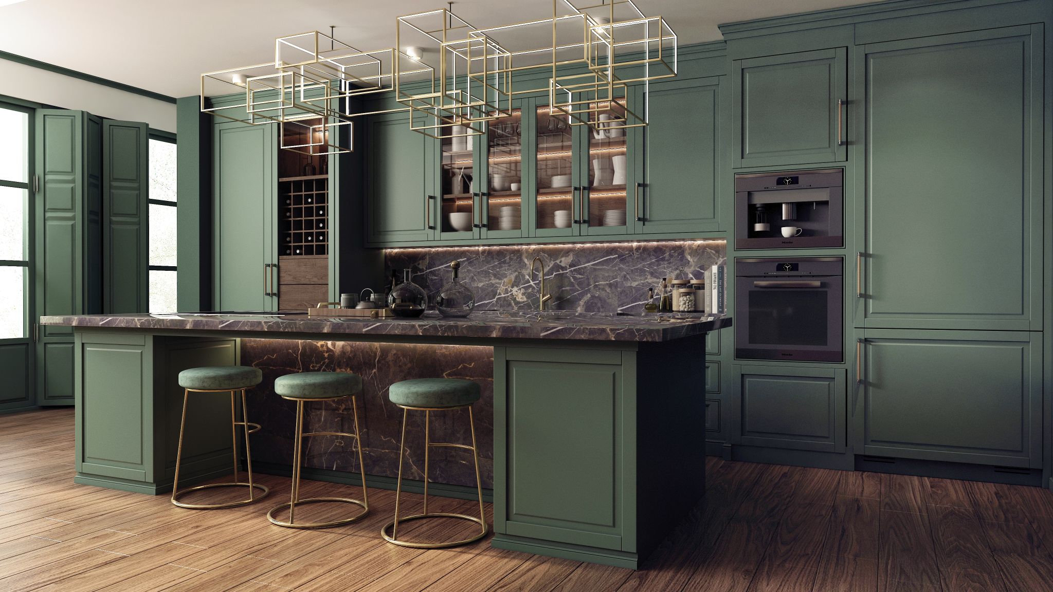 vintage modern kitchen