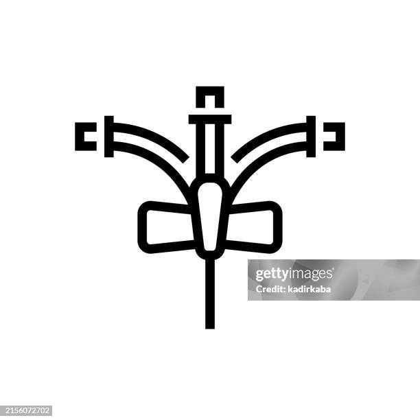 vascular access equipment line icon. - coronary artery disease icon stock illustrations