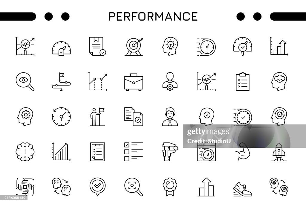 Performance Editable Stroke Icon Set