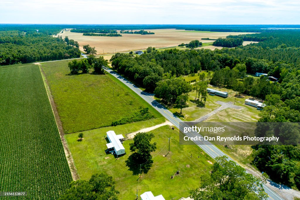 Farmland -Agriculture-Drone View