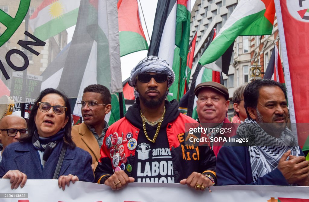 Amazon Labor Chris Smalls , President of Amazon Labor Union in the US, takes part ...