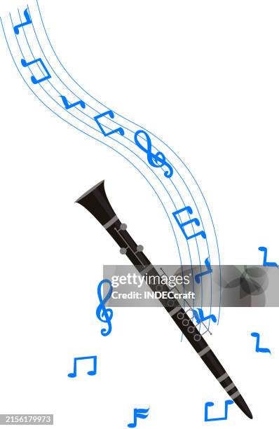 Random Clarinet Note Clarinet Instrument With Musical Note High-Res Vector Graphic - Getty ...