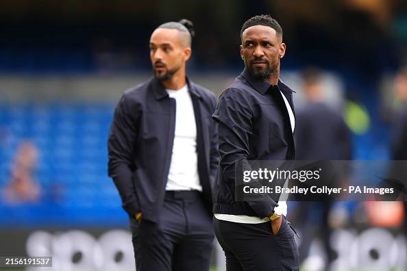 Jermain Defoe and Theo Walcott before Soccer Aid for UNICEF 2024 at