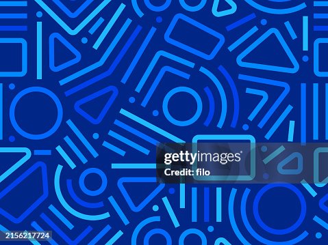 Seamless Blue Pattern Lines Modern Background Seamless Blue Pattern Lines Modern Background