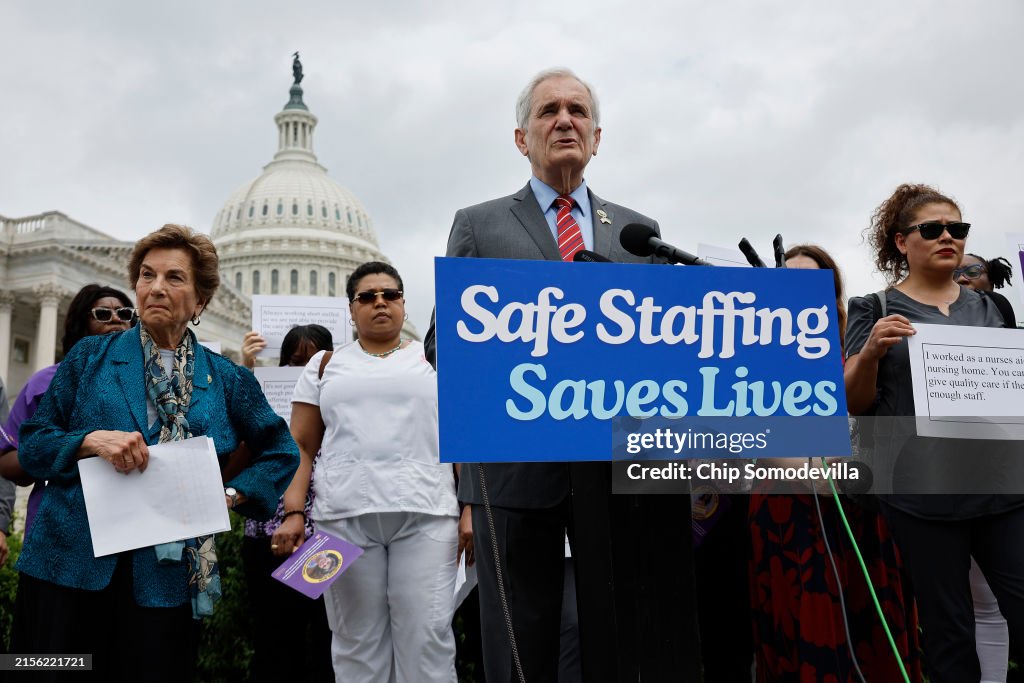 Reps. Schakowsky And Doggett Holds Press Conference On Nursing Home Staffing Shortages