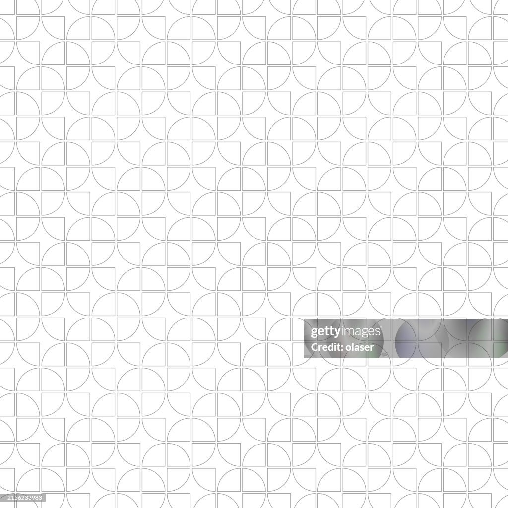 Quarterspherical Pattern Outlines Of Quarter Circles Pattern In Grid High-Res Vector Graphic ...
