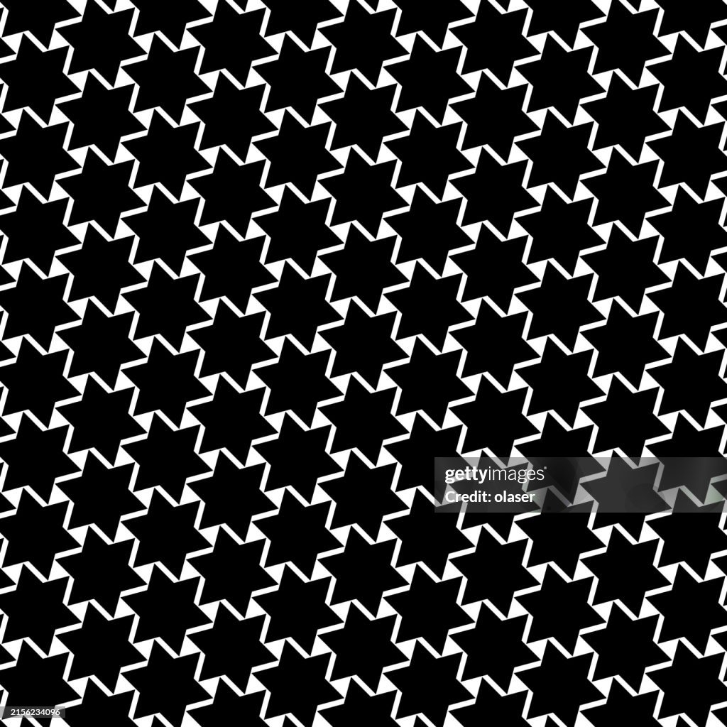 Solid Hexagrams In Grid Pattern High-Res Vector Graphic - Getty Images