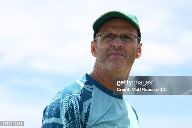 Head coach Gary Kirsten of Pakistan looks on during a net session as part of the ICC Men's T20 Cricket World Cup West Indies & USA 2024 at Grand...