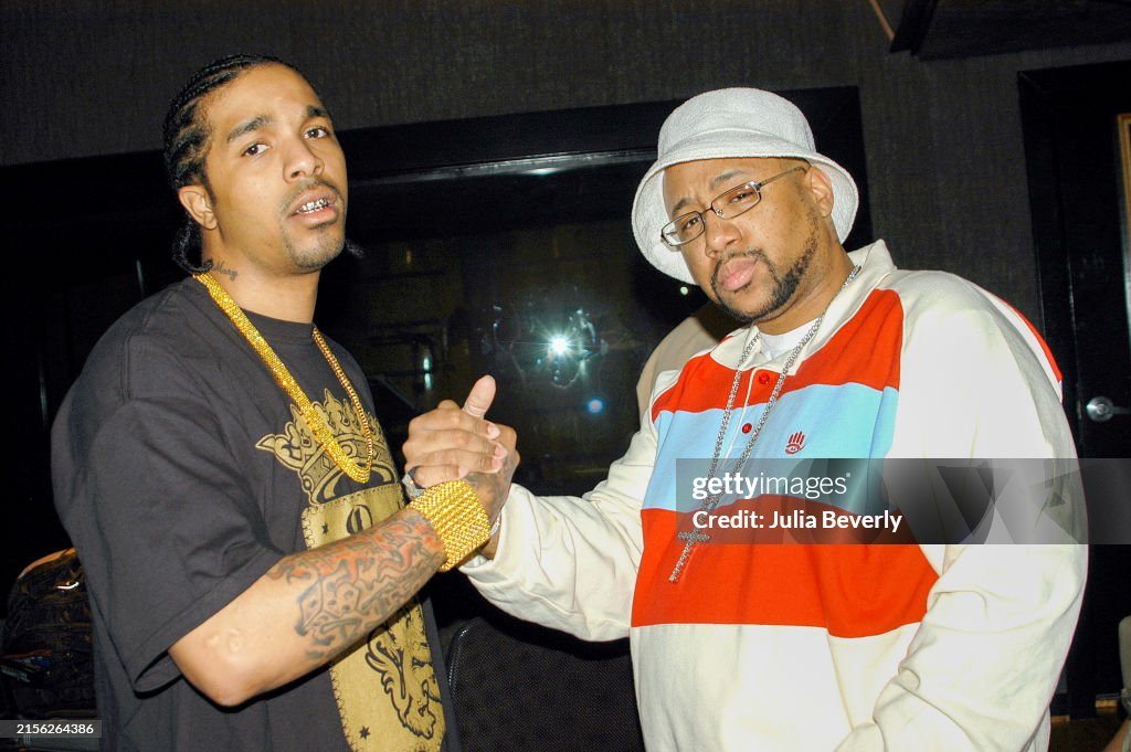 Pimp Rapper Rappers Lil Flip and Pimp C of UGK at Studio 7303 in Houston, Texas ...