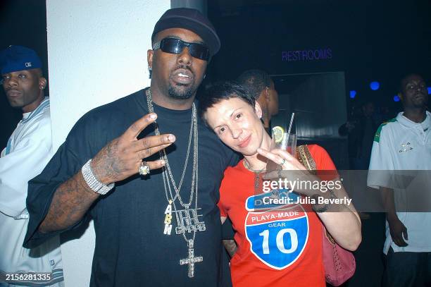 Rapper Trae tha Truth and music publicist Nancy Byron at The CORE DJs conference in Houston, Texas on March 10, 2006.