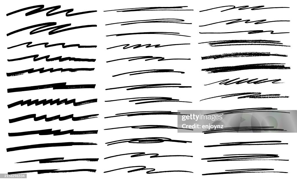 Black Pen Underline Patterns Vector High-Res Vector Graphic - Getty Images