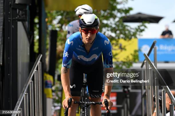 Ivan Garcia Cortina of Spain and Movistar Team prior to the 76th Criterium du Dauphine 2024, Stage 5 a 167km stage from Amplepuis to Saint-Priest /...