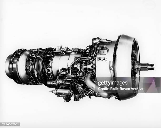Location and date unknown 1960s: Starboard side view of a Rolls-Royce Tyne jet engine. The Rolls-Royce Tyne engine has proven to be hugely popular...