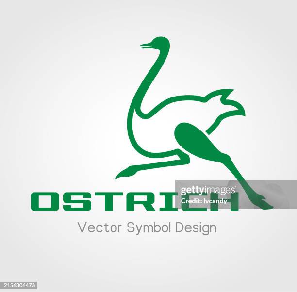 ostrich symbol design - ostrich stock illustrations