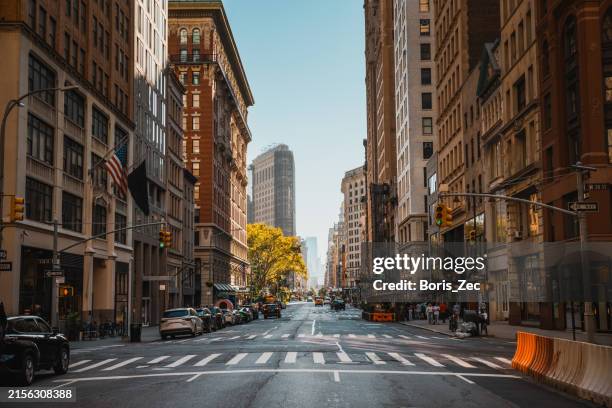crosswalk - new york street scene - usa - stock photo - delstaten new york bildbanksfoton och bilder
