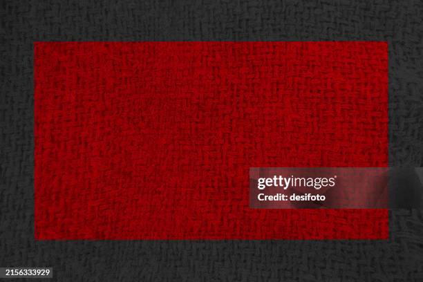 empty blank bordered bright vibrant red maroon coloured grunge textured horizontal modern creative rustic vector backgrounds with burlap textile fabric texture uneven checkered pattern all over with fine narrow check with a black border or outline - woven sacks stock illustrations