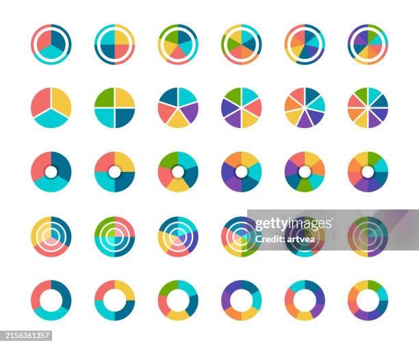 bildbanksillustrationer, clip art samt tecknat material och ikoner med infographic elements - tårtdiagram