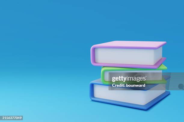 3d stack of closed books. vector - book stack white background stock illustrations