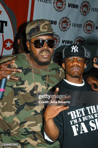 Magic Tricck Rapper Rapper Trick Daddy and DJ Demp onstage during VIBE's Yardfest at ...