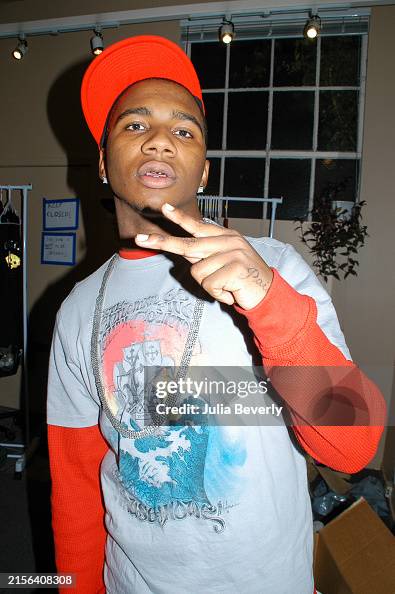 2 Puck Rapper Rapper Lil B of The Pack on the set of the group's video for
