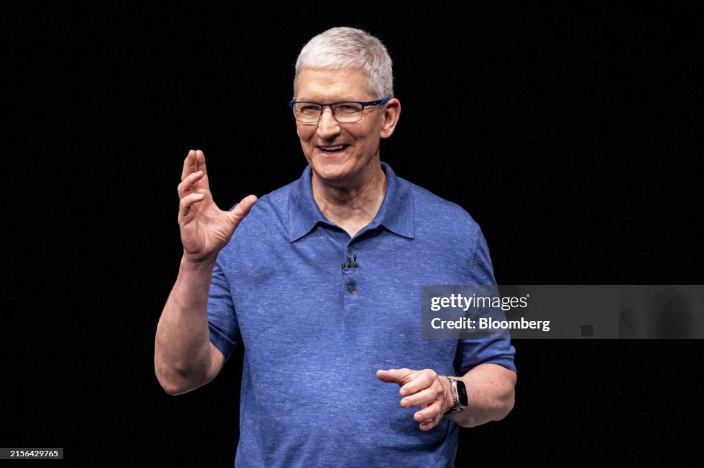 Team Cook Tim Cook, chief executive officer of Apple Inc., during the Apple ...