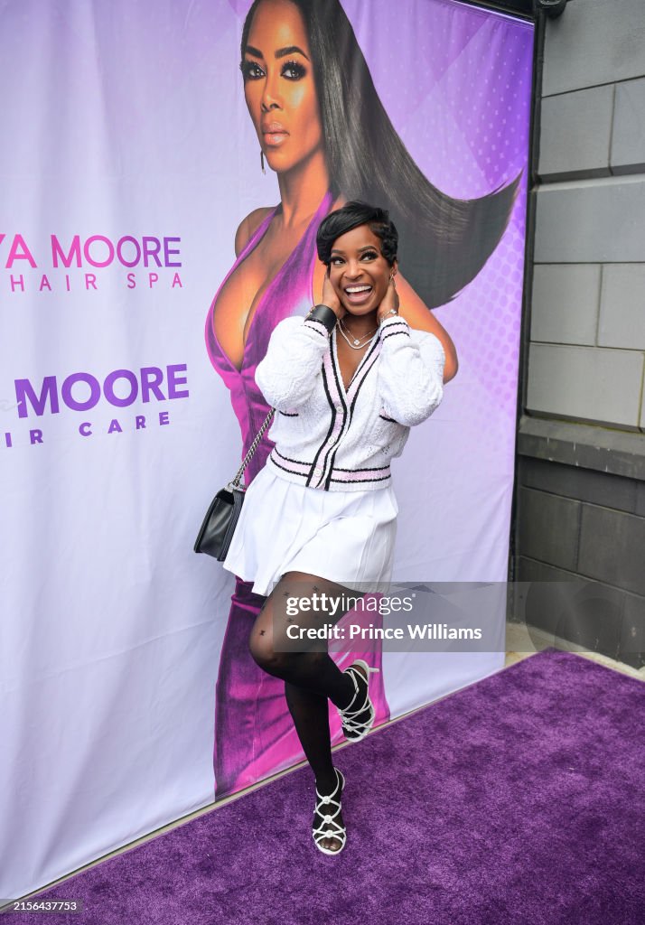 Shamea Morton attends Kenya Moore's hair spa grand opening at Kenya