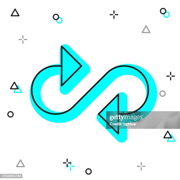 infinite. line icon on white background - infinity symbol editable stock illustrations