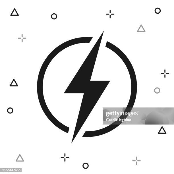 power - lightning. icon on white background - electrical shock stock illustrations